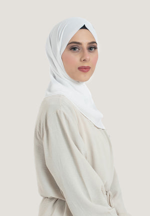 Off-White Crepe Chiffon Hijab