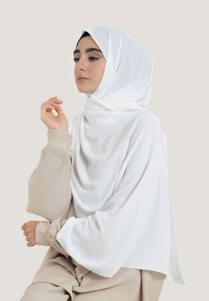 Off-White Georgette Hijab