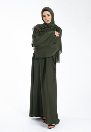 Green Abaya With Pockets