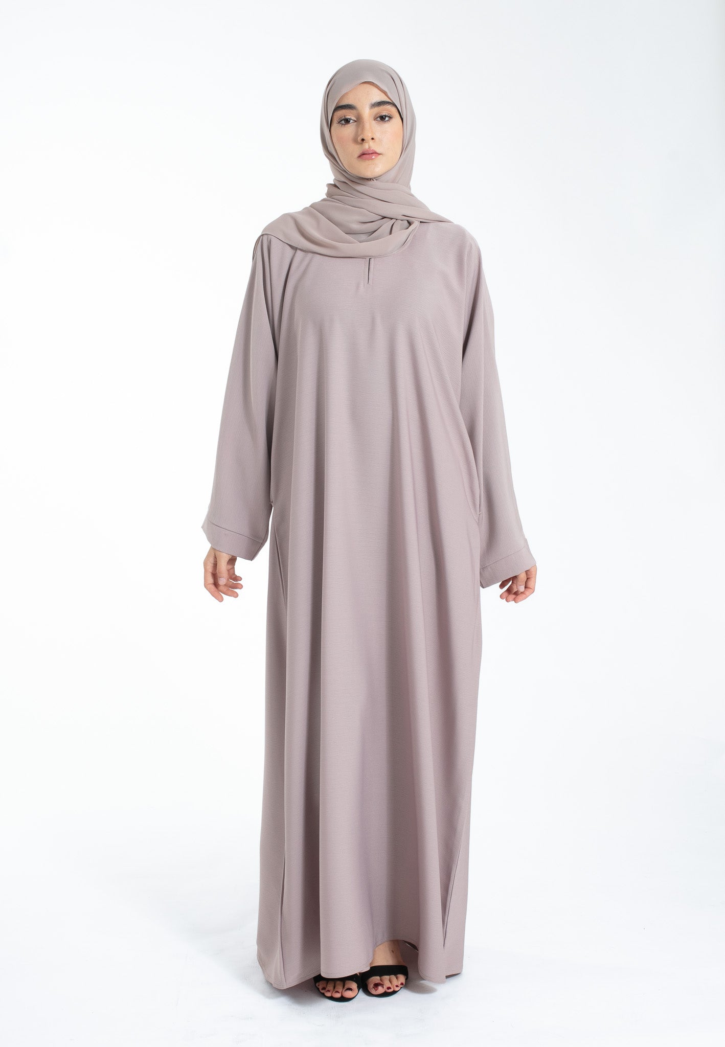 Pastel Mink Pocket Abaya