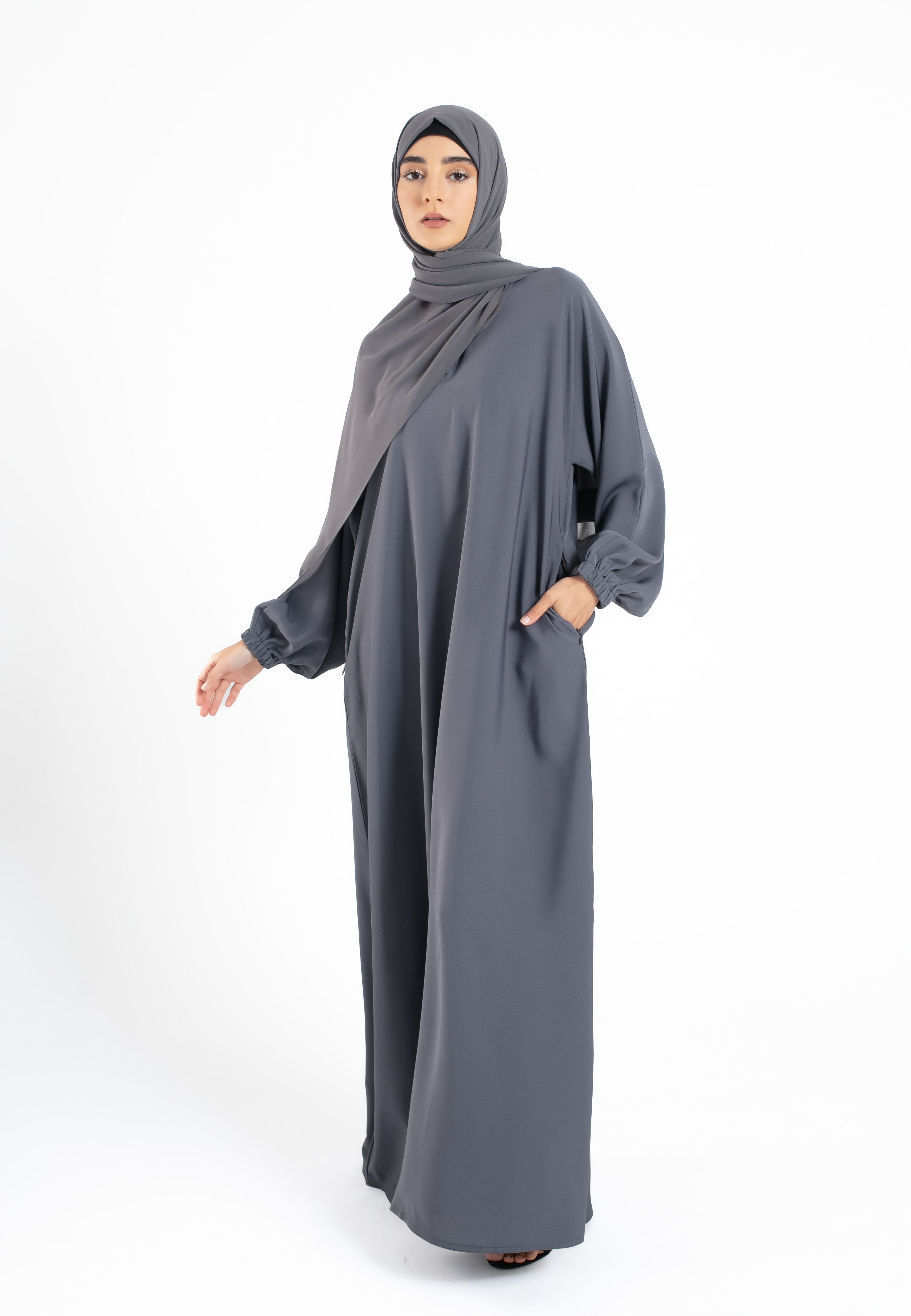 Pebble-Grey-Pocket-Abaya