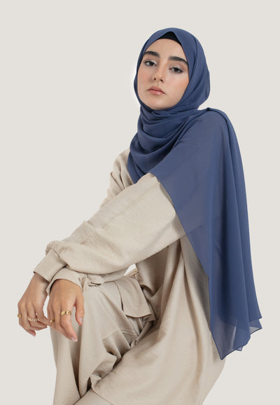 Periwinkle Crepe Chiffon Hijab