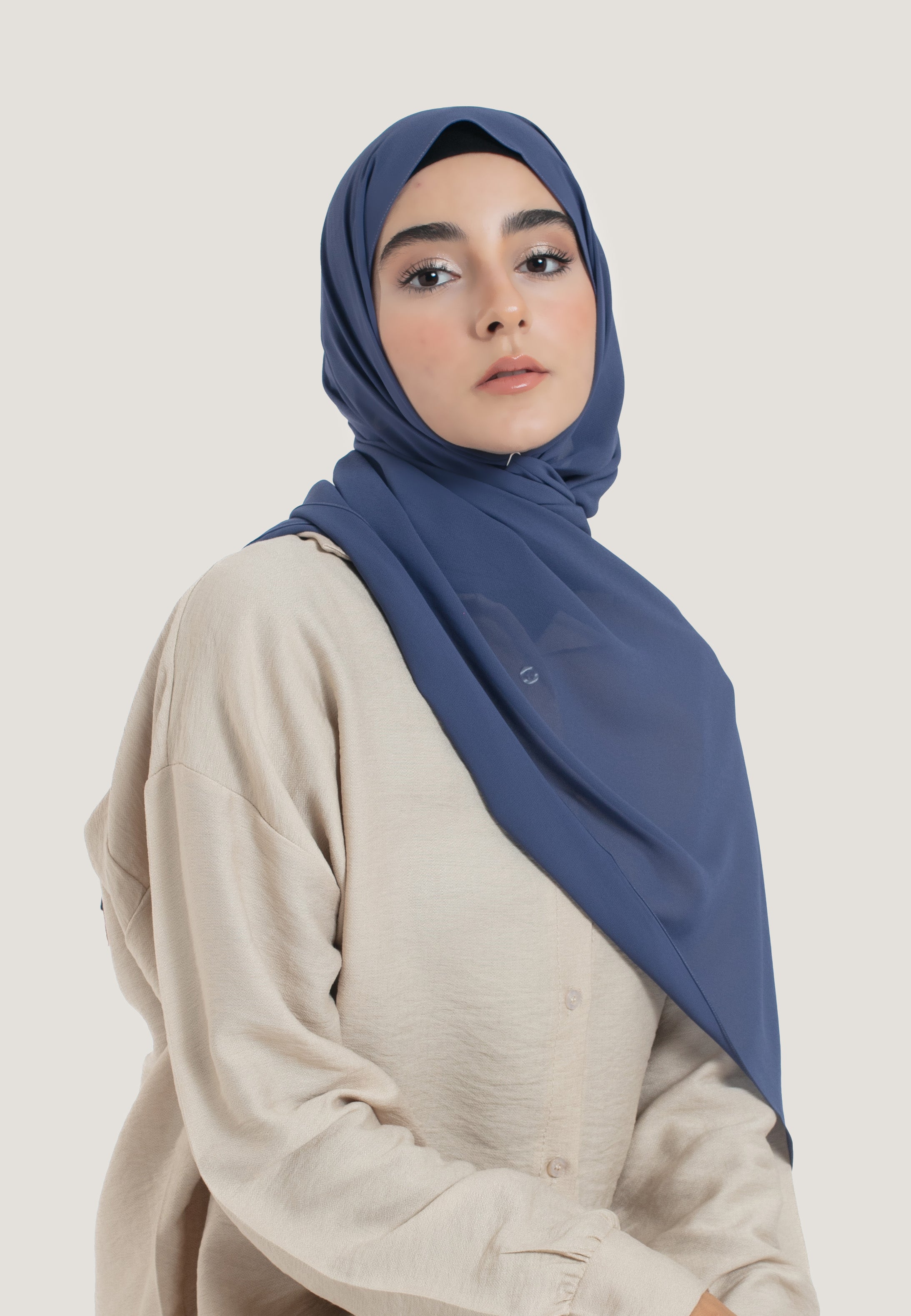 Periwinkle Crepe Chiffon Hijab