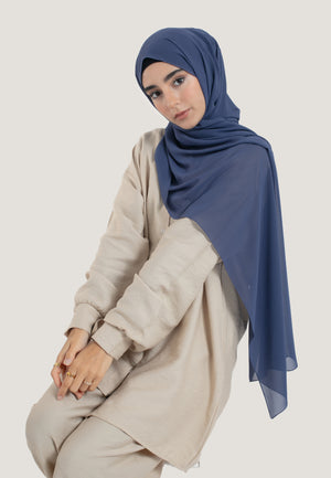 Periwinkle Crepe Chiffon Hijab