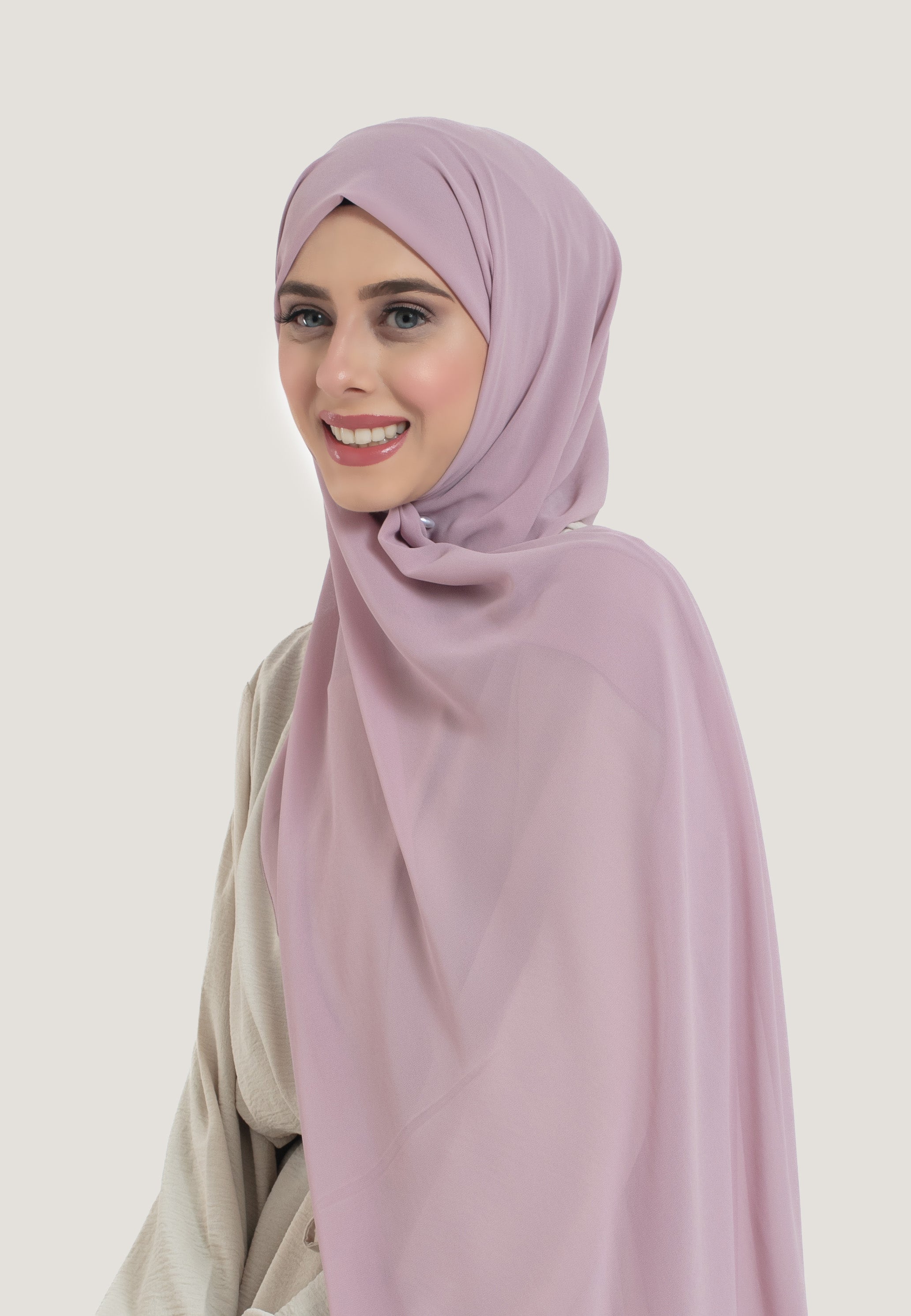 Crepe Chiffon Hijab - Pink Swoon