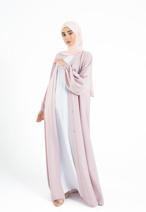 Pink Cuff Abaya