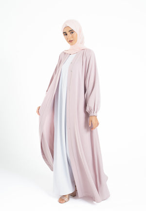 Baby Pink Open Abaya