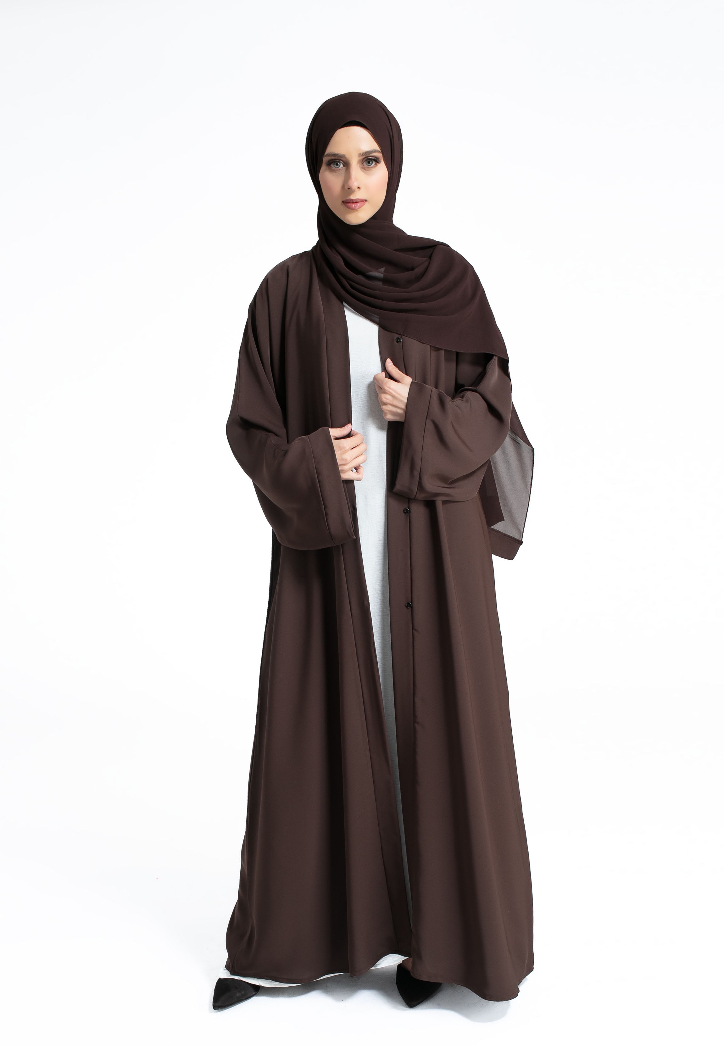 Brown Open Abaya