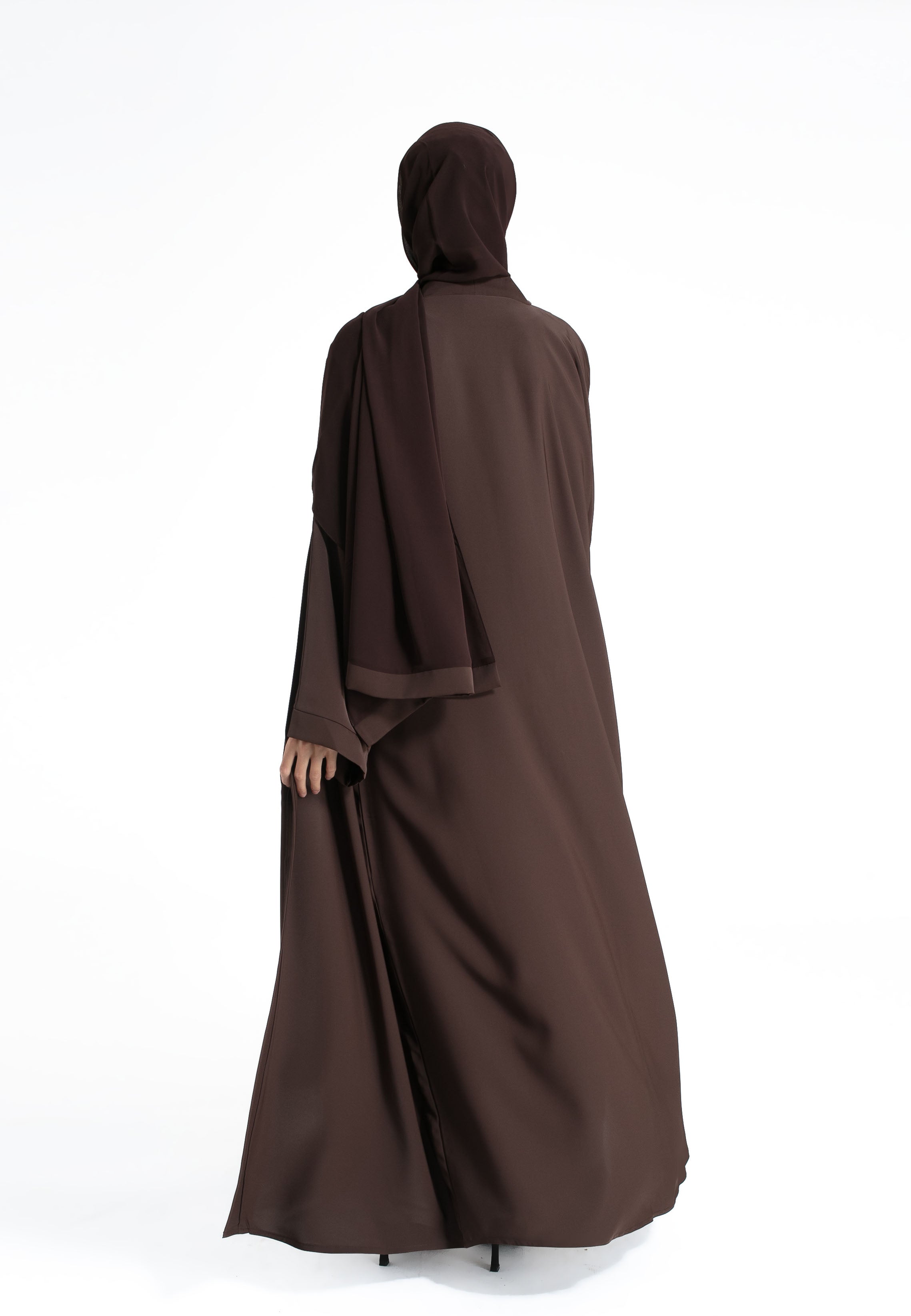 Luxury Brown Open Abaya