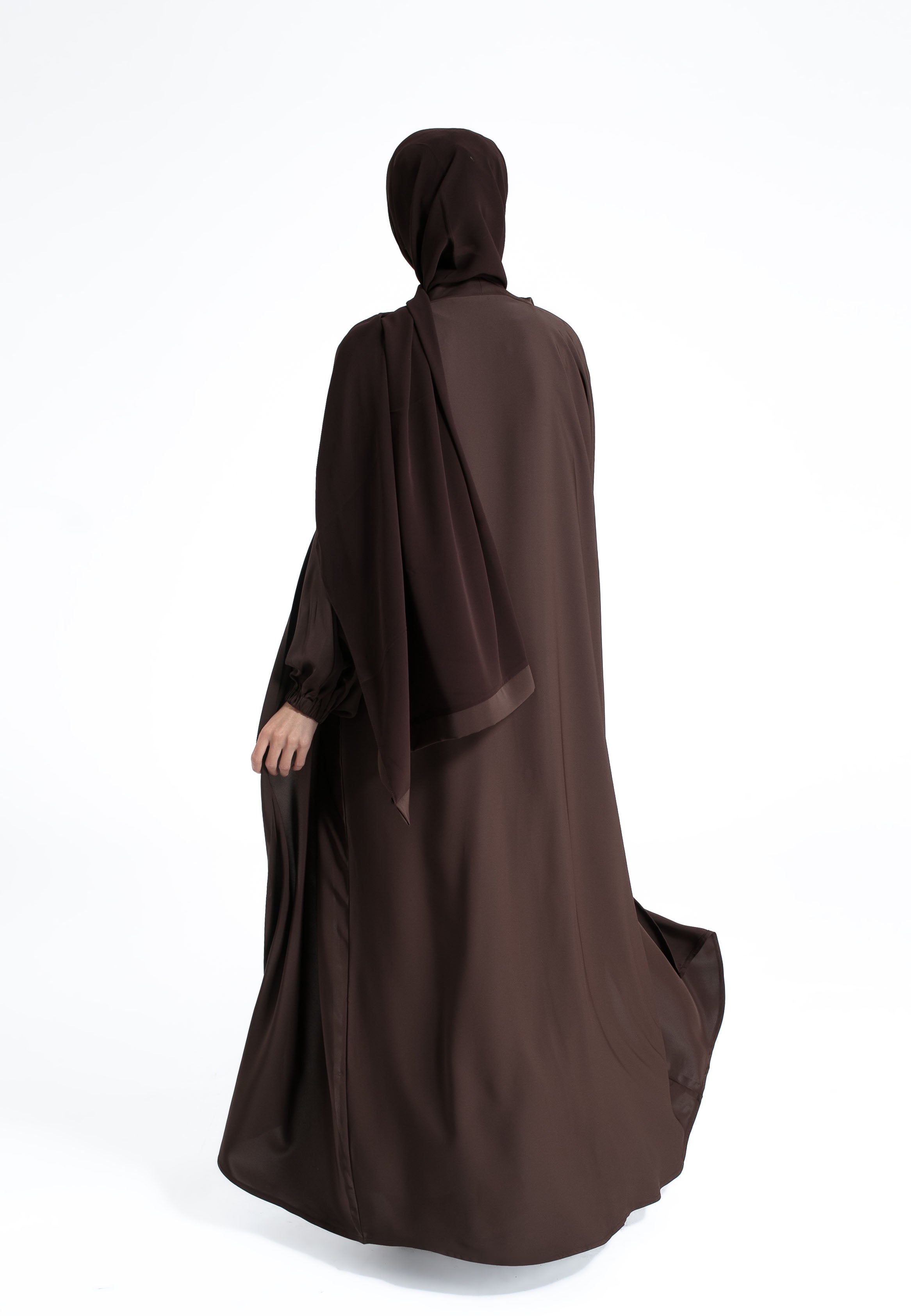 Abaya Lounge Brown Open Abaya