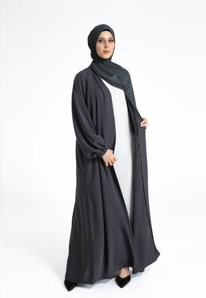 Plain Abaya Online - Grey