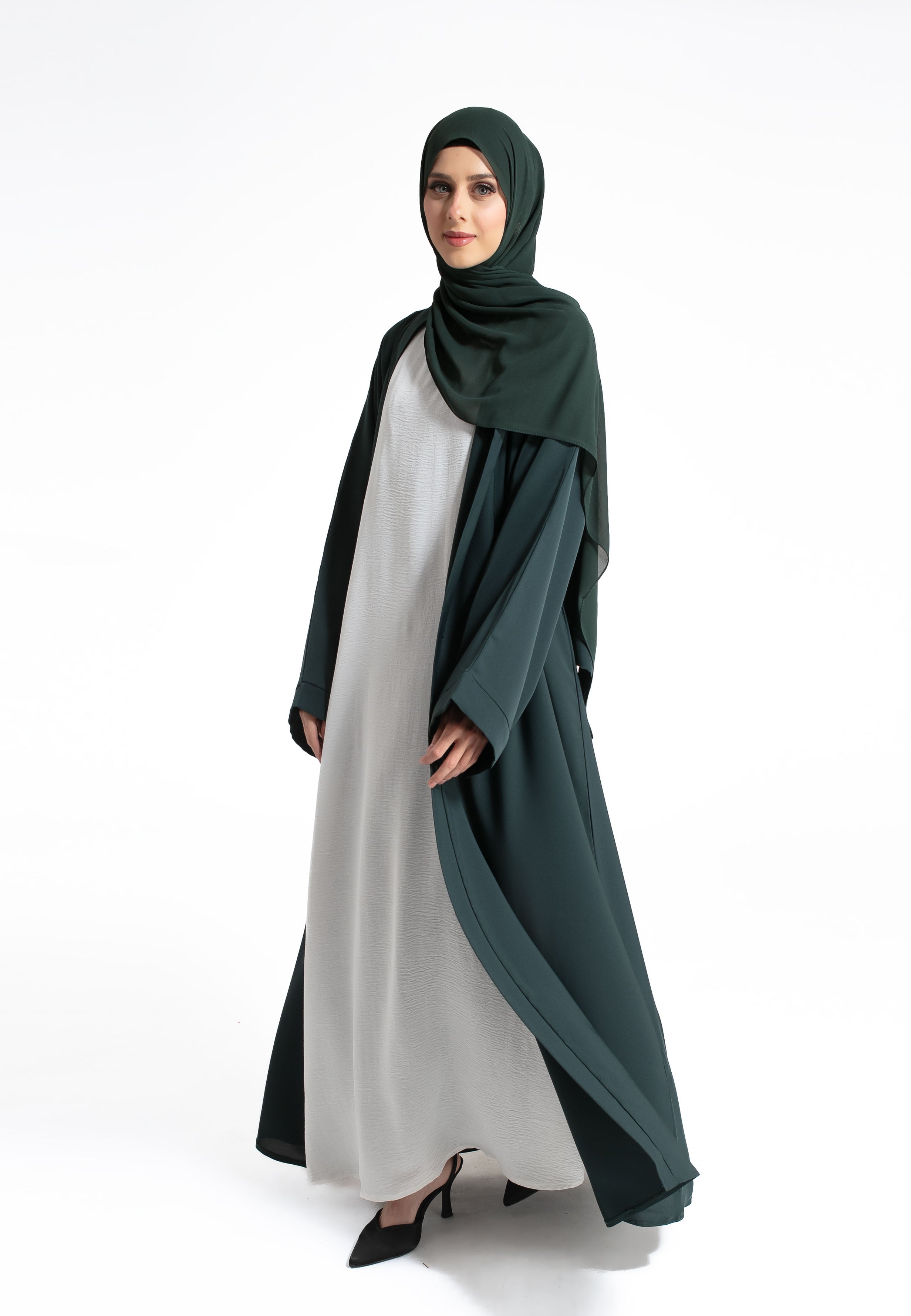 Plain Forest Green Abaya