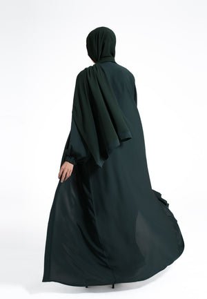 Abaya Lounge Plain Abaya - Forest Green