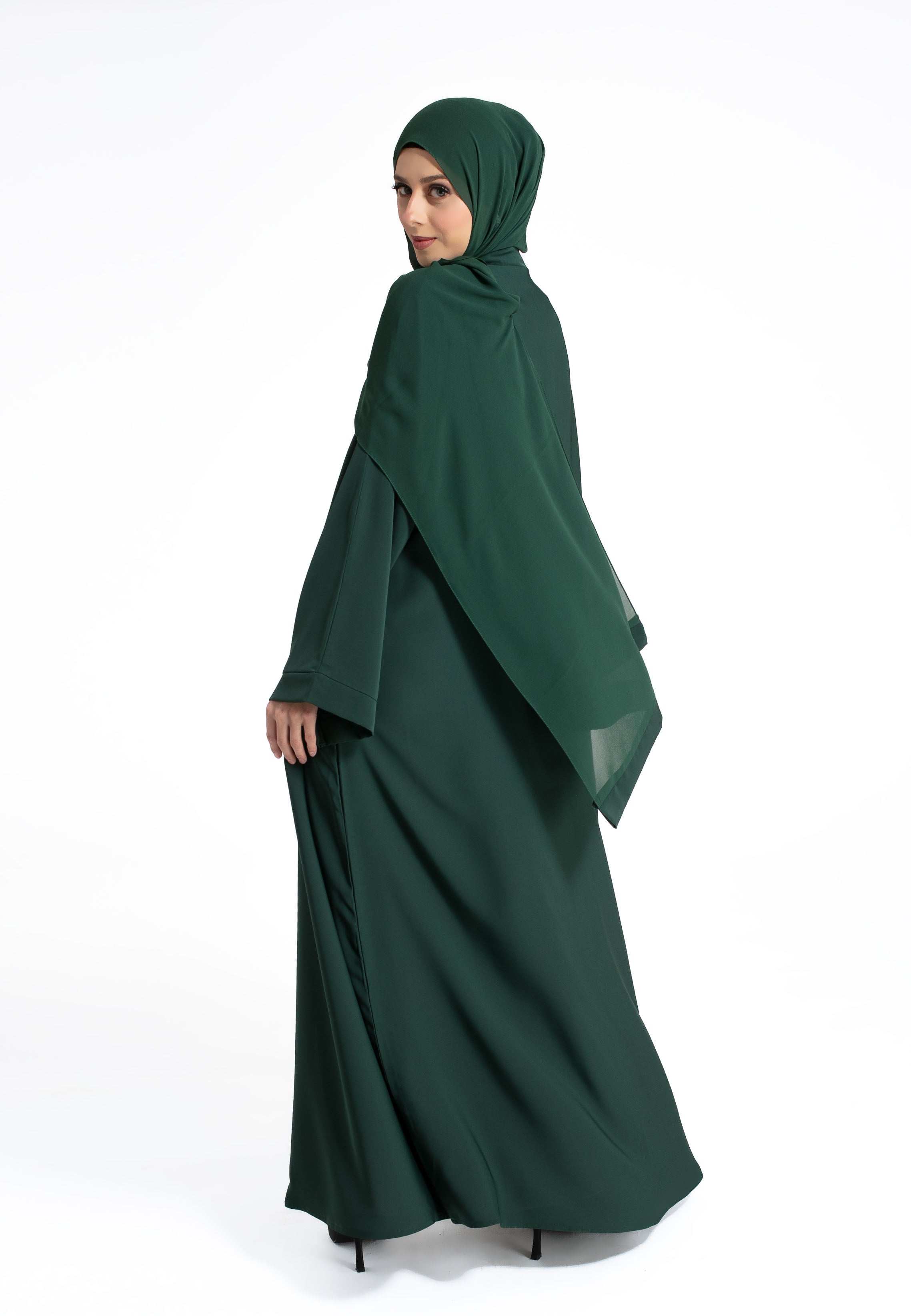 Nida Green Open Abaya