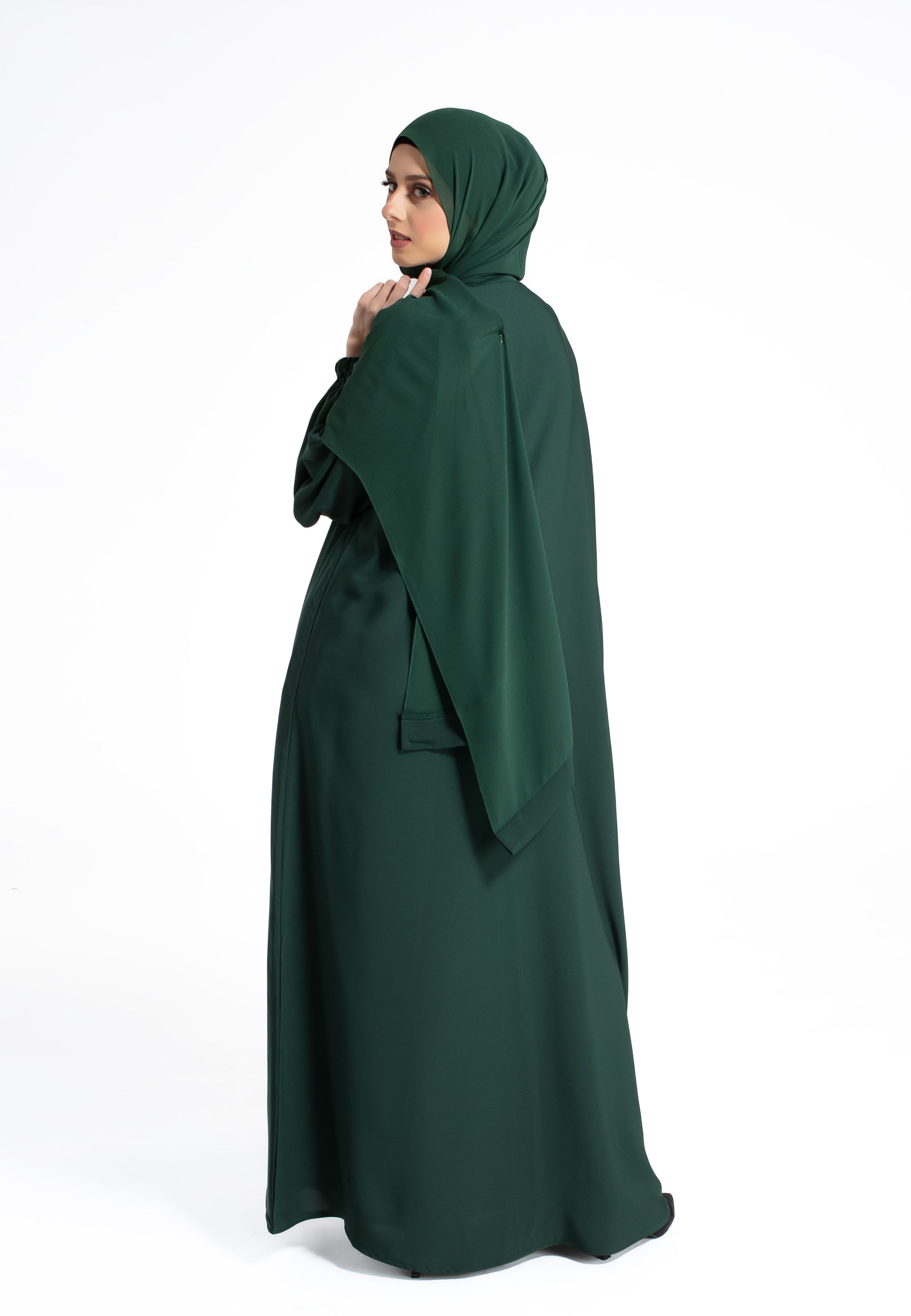 Open Abaya Green Online