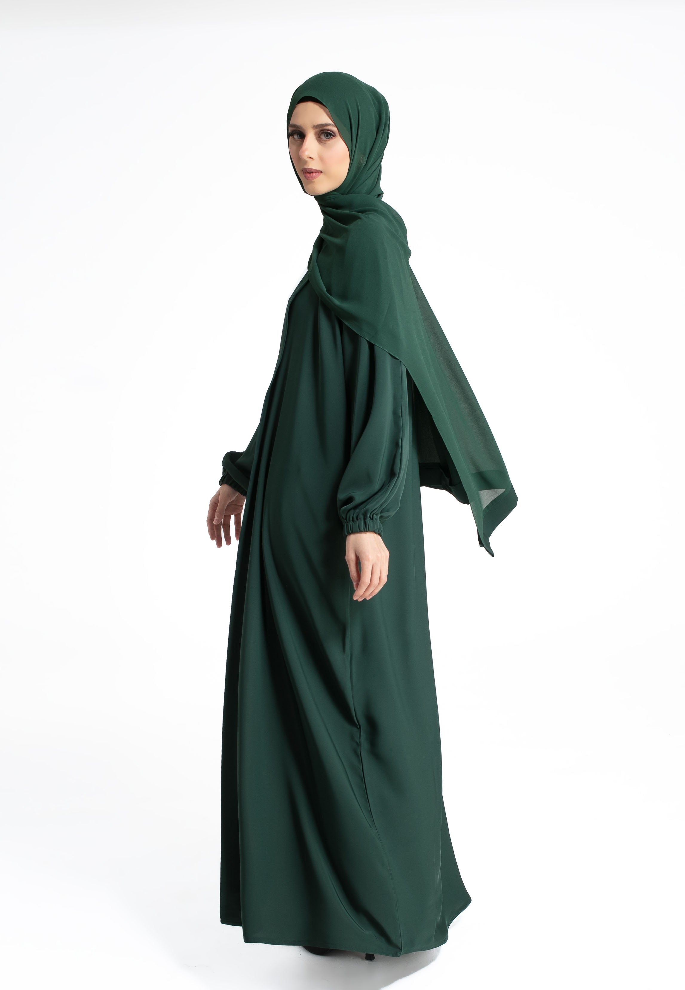 Green Open Abaya Online