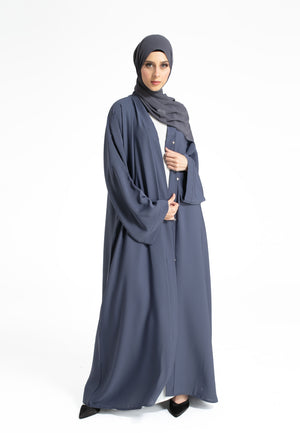 Slate Grey Open Abaya