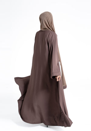 Shop Taupe Open Abaya