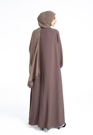 Open Abaya - Taupe