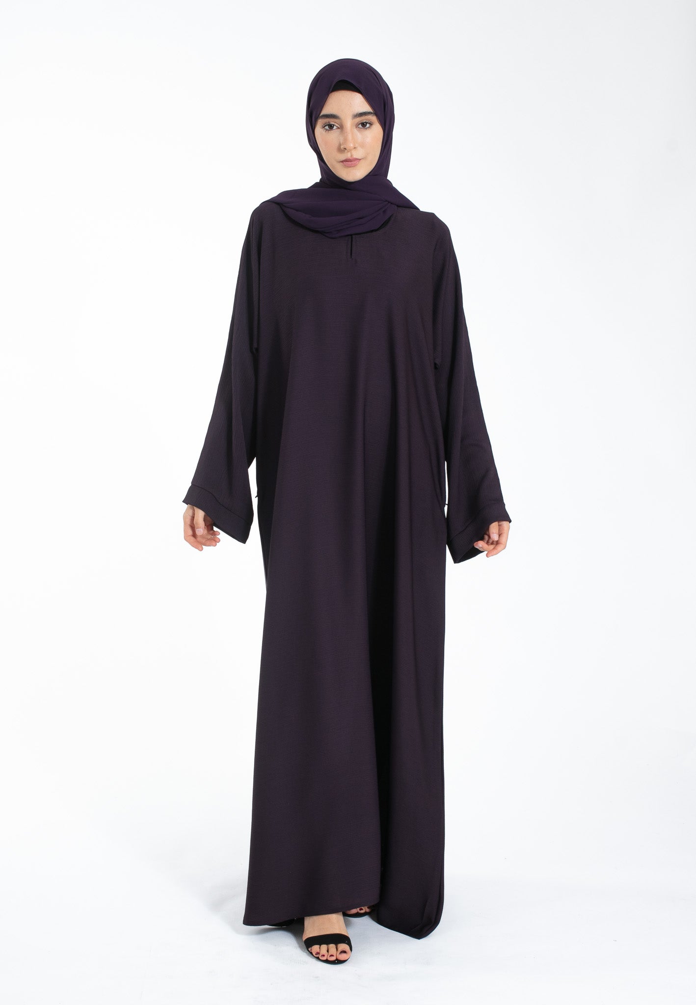 Purple Abaya With Pockets