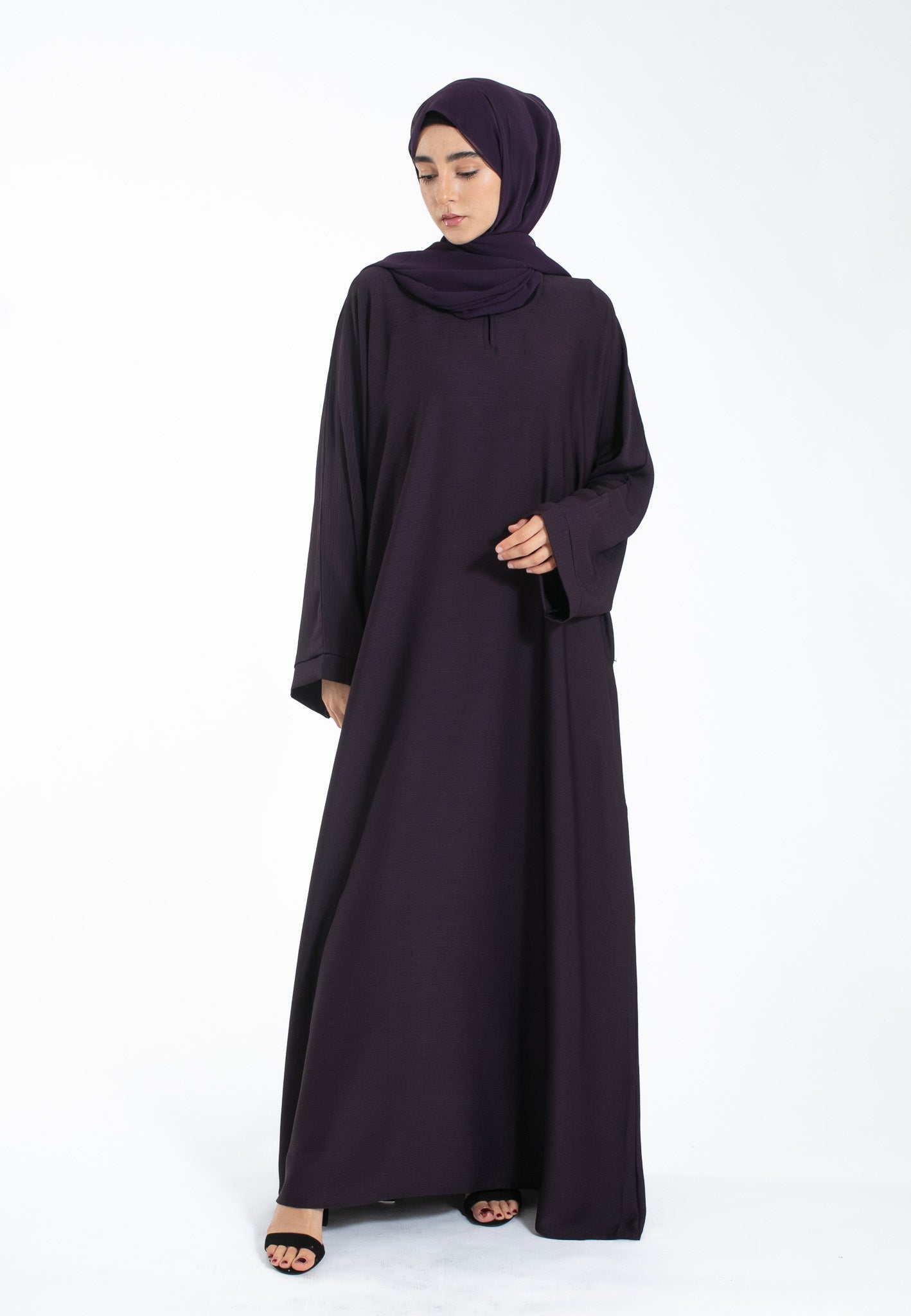 Purple Abaya With Pockets