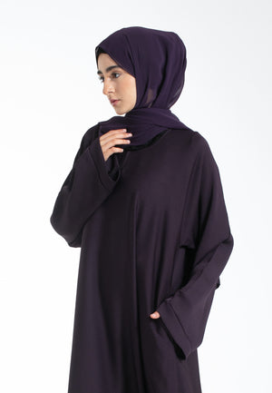 Purple Abaya With Pockets