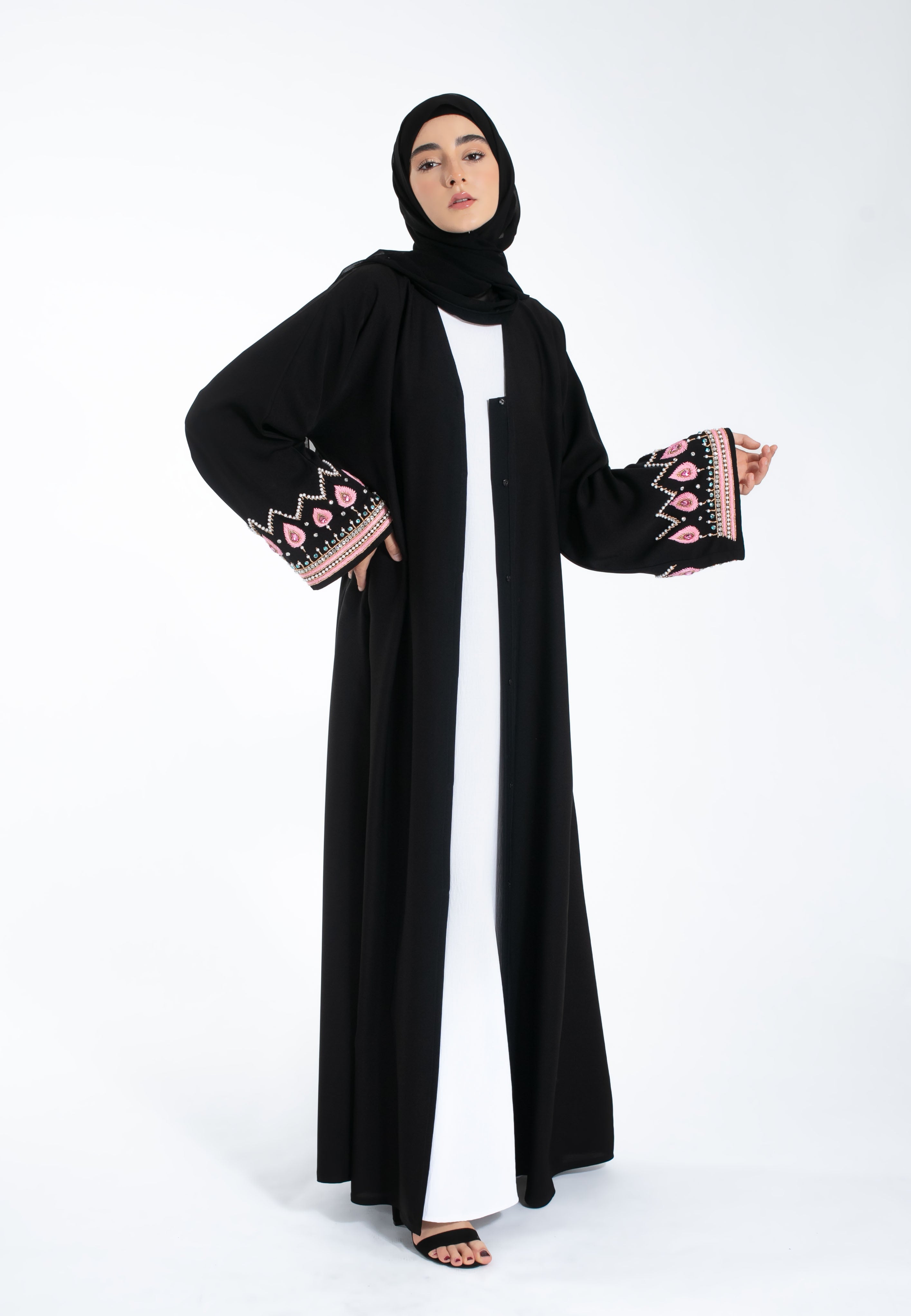 Sakura-Jewelled-Open-Abaya