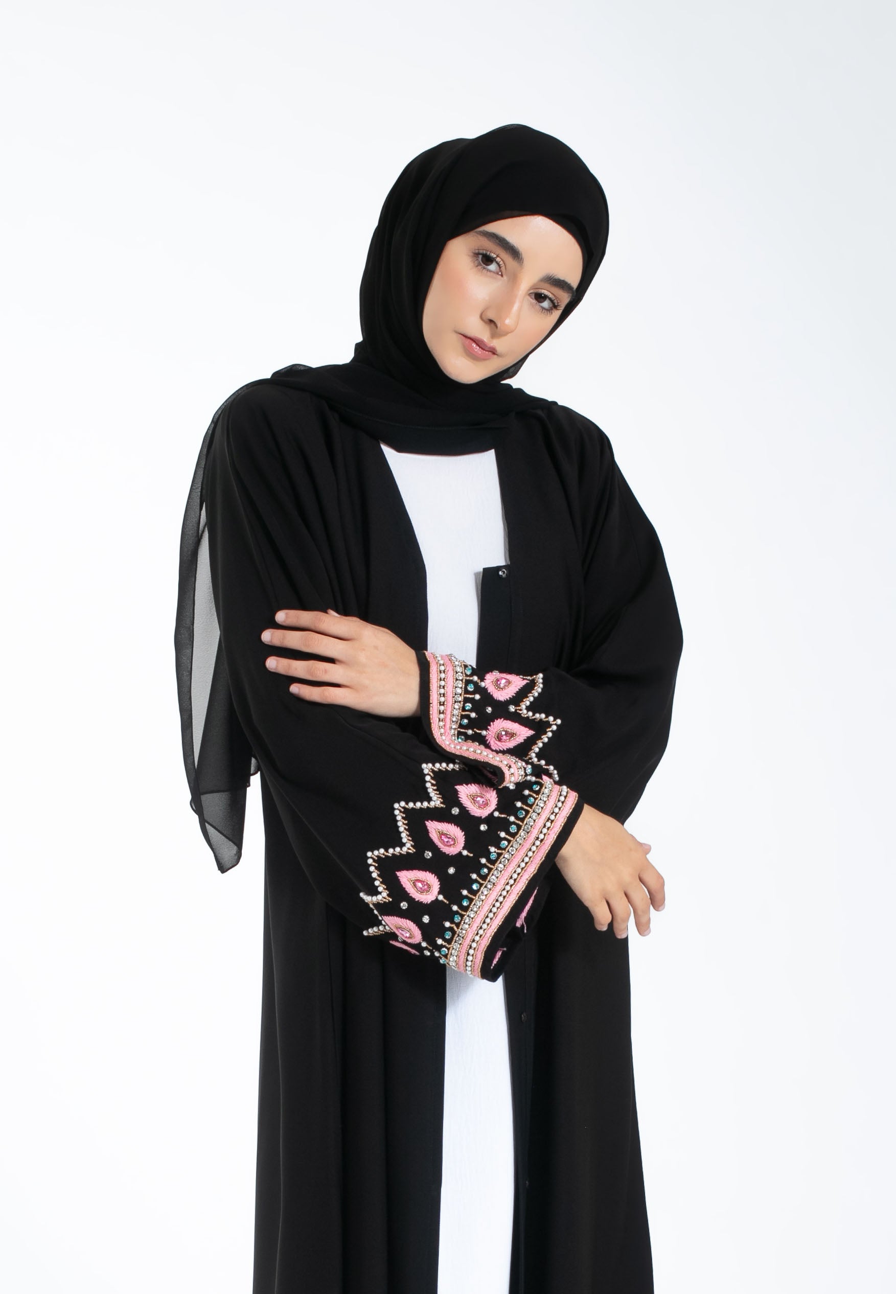 Sakura-Jewelled-Open-Abaya