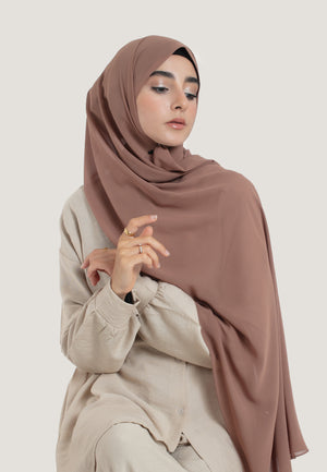 Sandalwood Crepe Chiffon Hijab