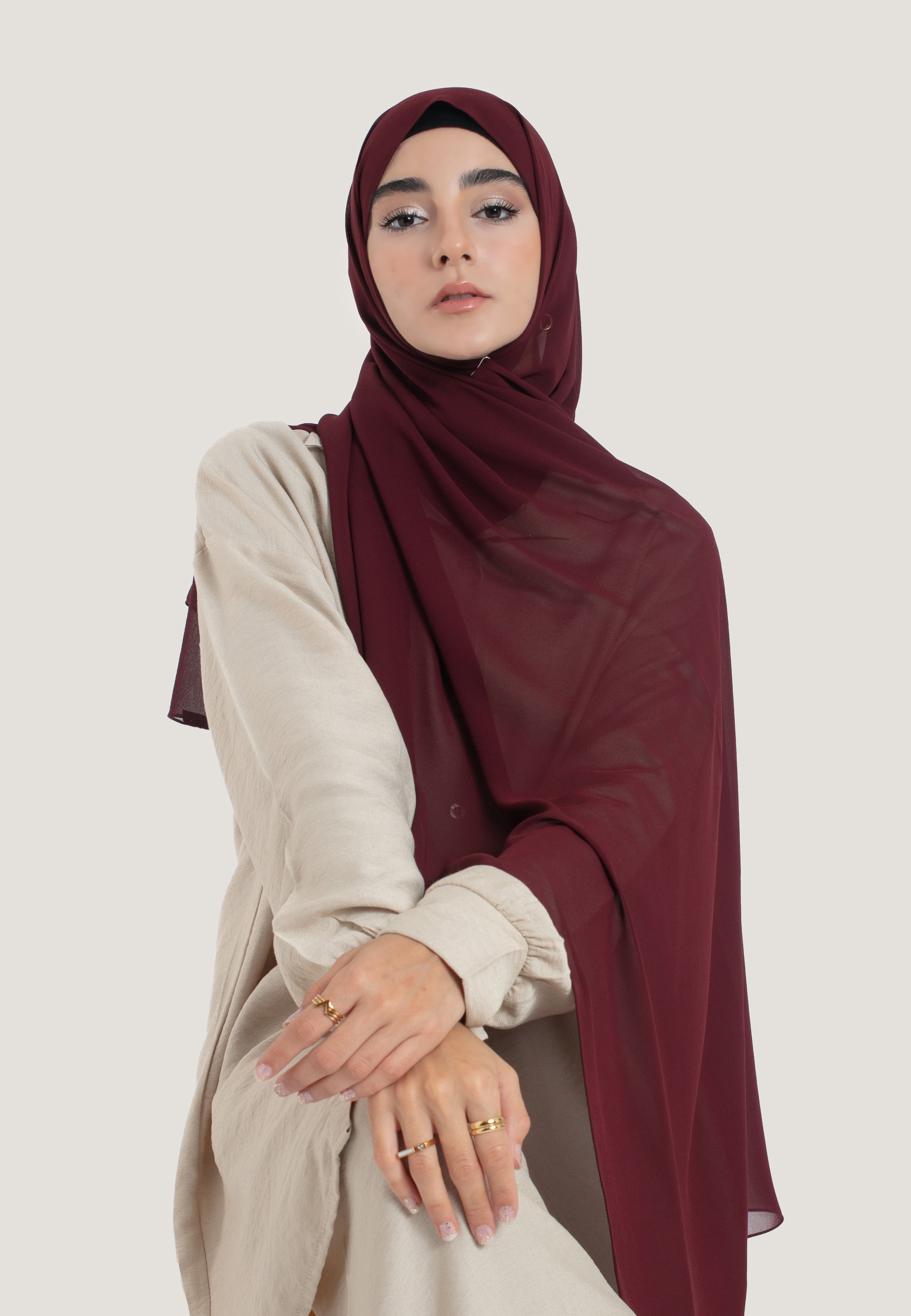 Sangria Crepe Chiffon Hijab