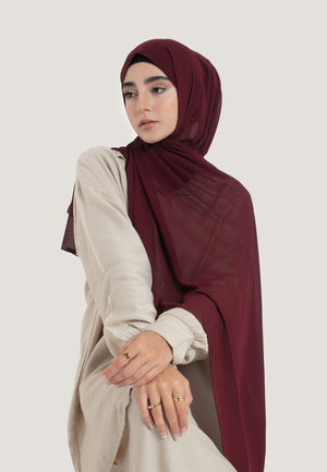 Sangria Crepe Chiffon Hijab