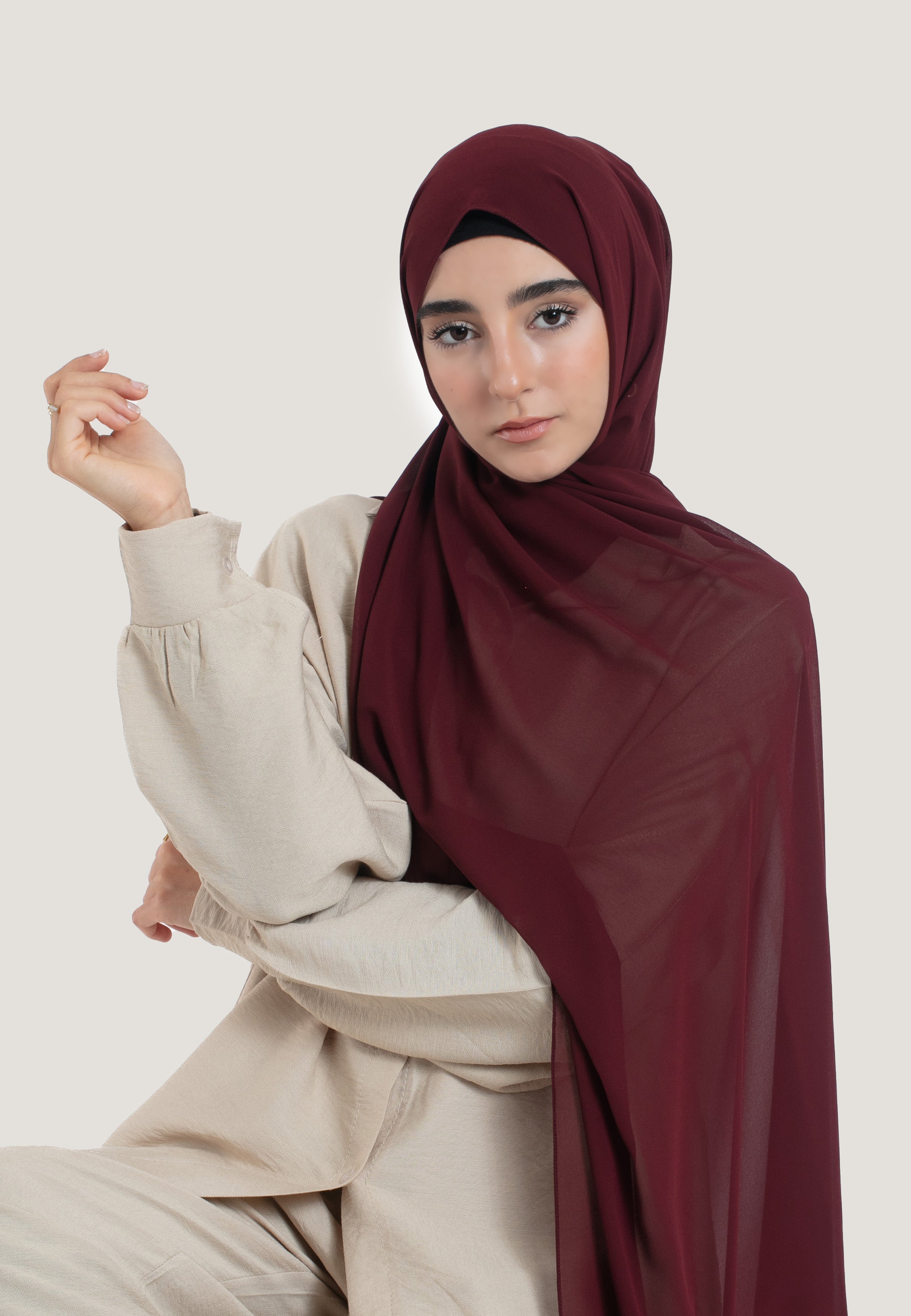 Sangria Crepe Chiffon Hijab