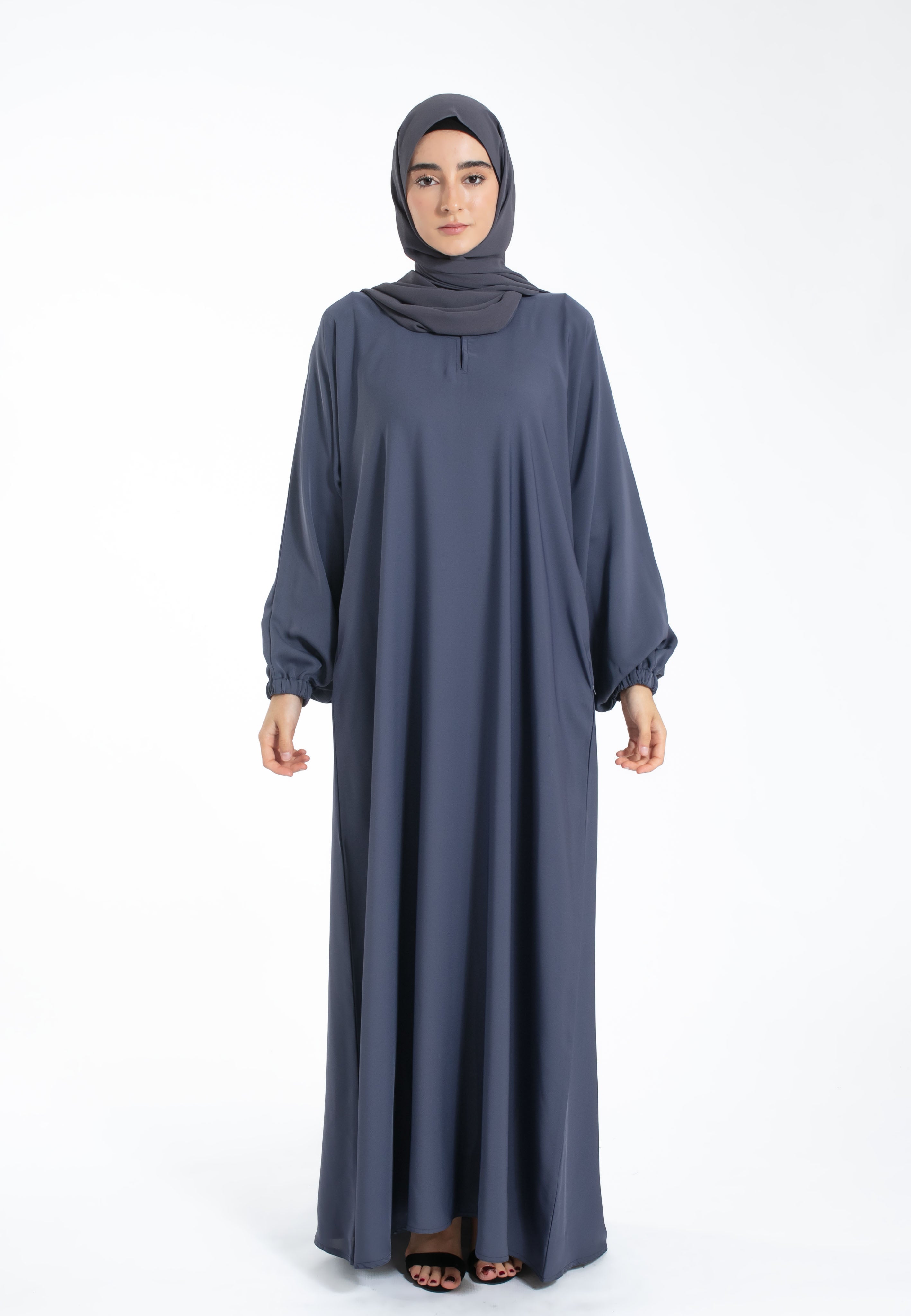 Plain Slate Grey Abaya