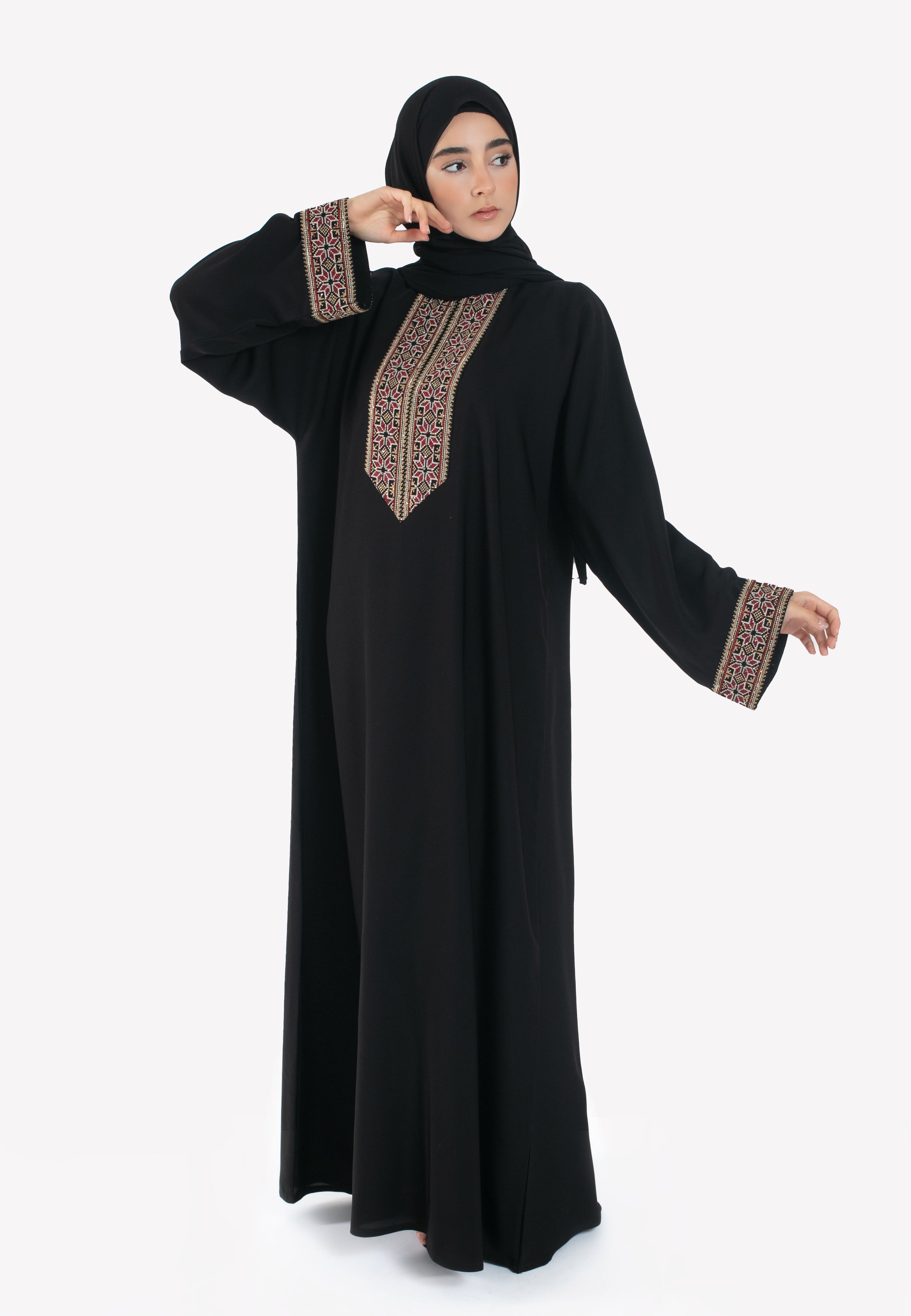 Tatreez Closed Abaya - Front