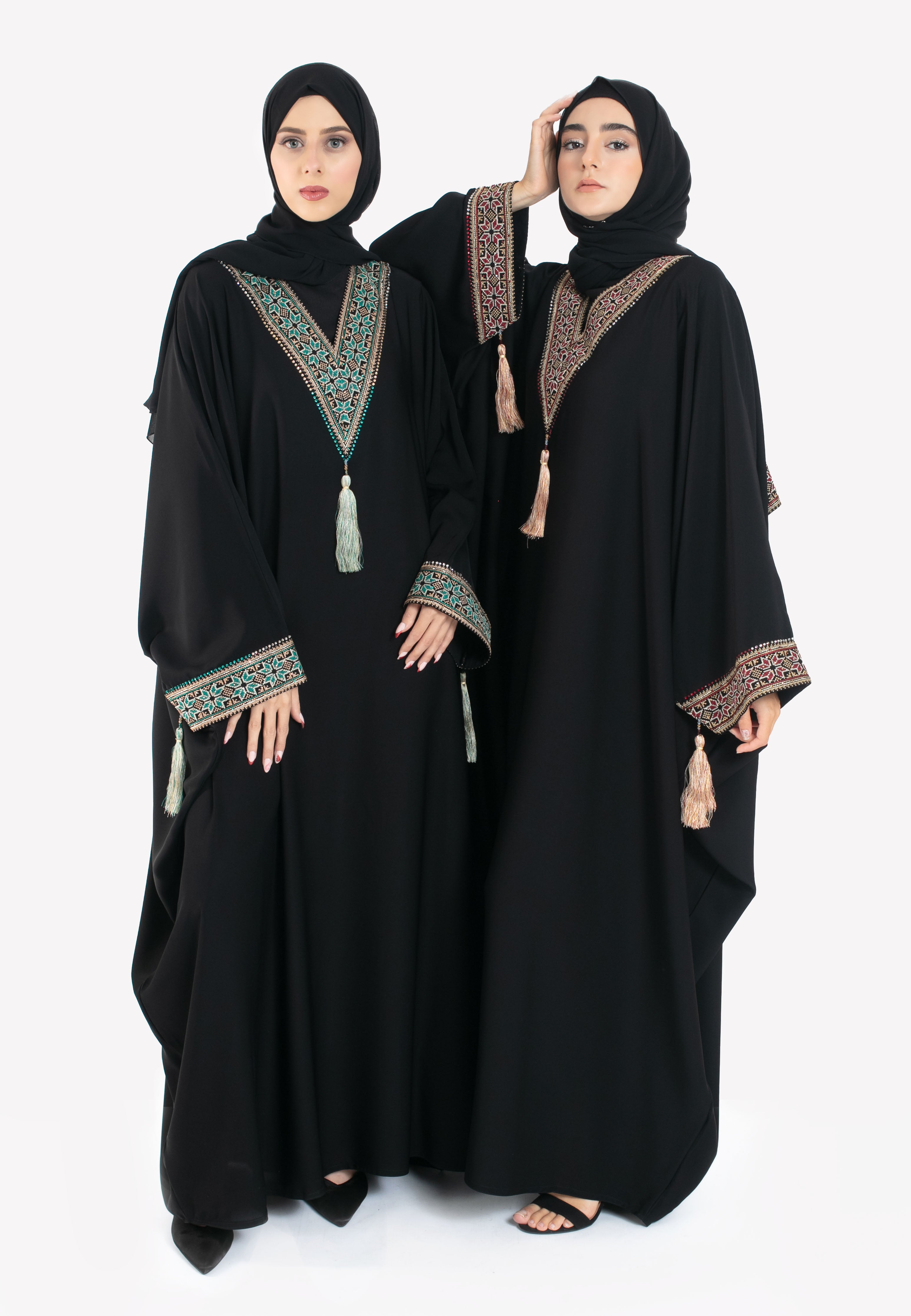 Palestinian Tatreez Batwing Abayas