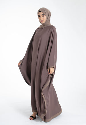 Taupe Butterfly Cut Farasha