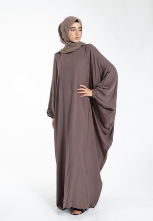 Taupe Farasha with Cuff Sleeves