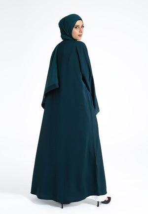 Plain Teal Abaya