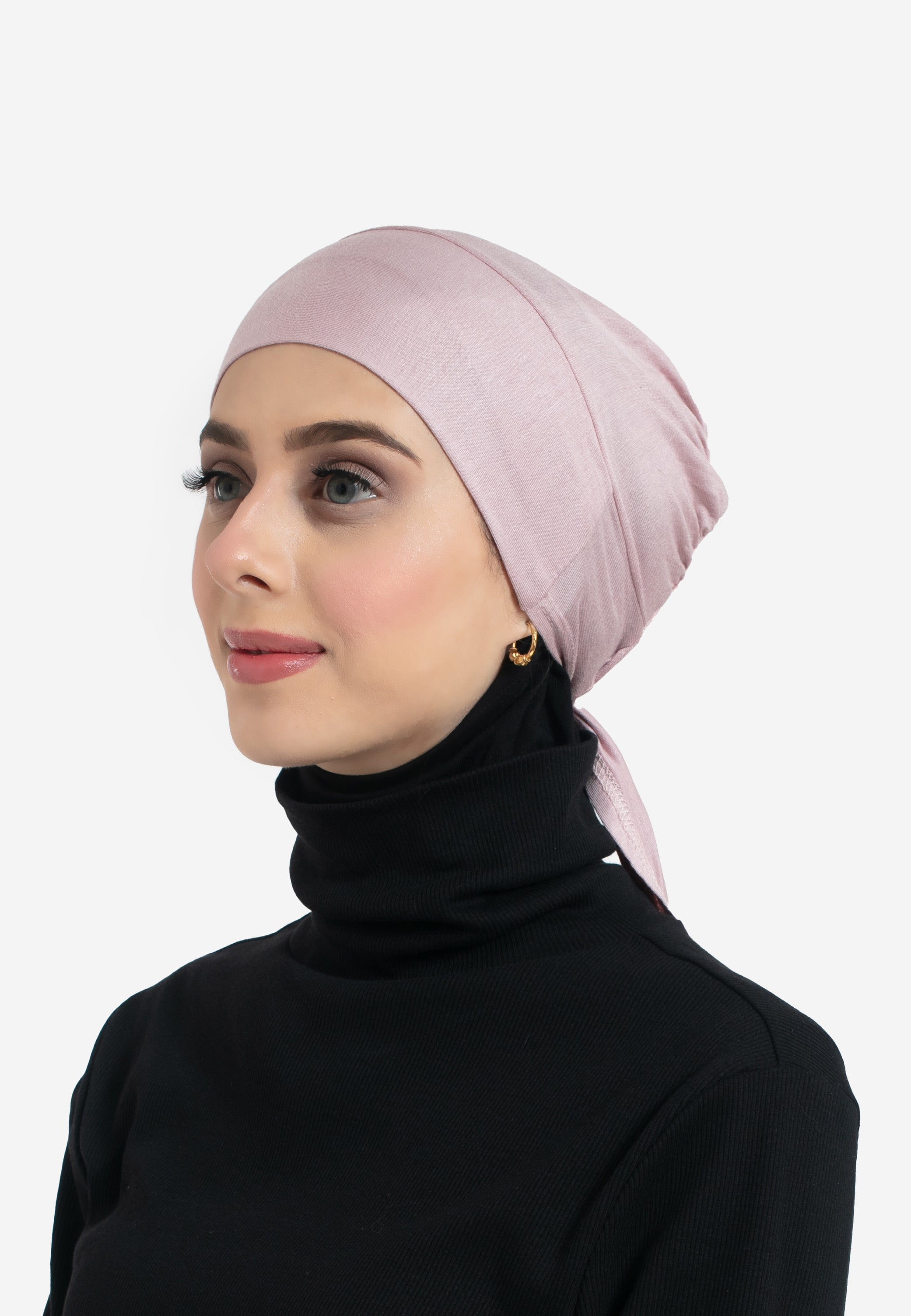 Flamingo Tie Back Hijab Cap - Side