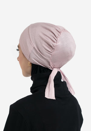 Flamingo Tie Back Hijab Cap - Back