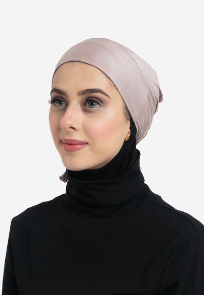 Mink Tie Back Hijab Cap - Side