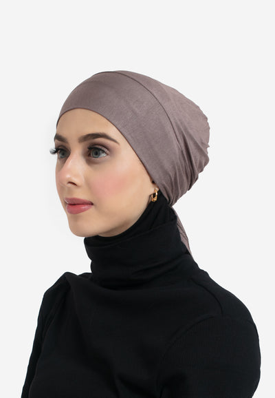 Truffle Tie Back Hijab Cap - Side