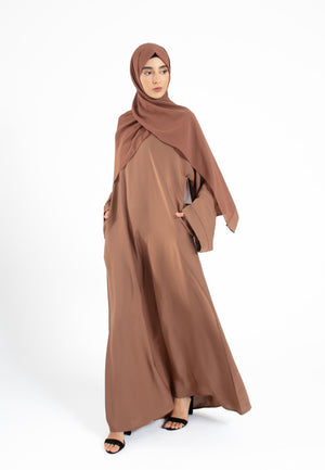 Toffee-Wide-Sleeves-Pocket-Abaya