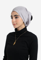 Grey Tube Hijab Cap - Side