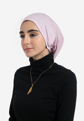 Pink tube Hijab Cap - Side