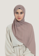 Warm Taupe Crepe Chiffon Hijab