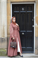 Contessa Orange Open Abaya