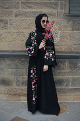 Luxury Floral Open Abaya