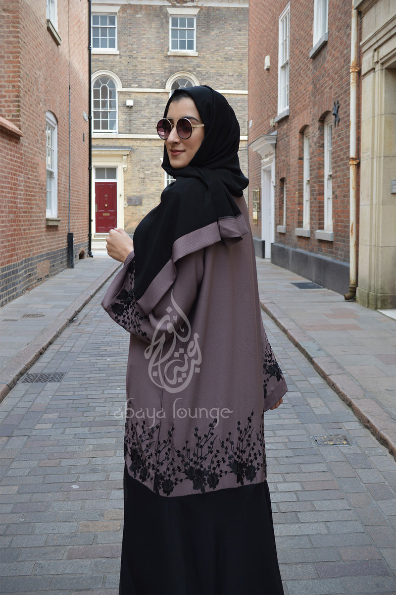 Occasional Embroidered Open Abaya