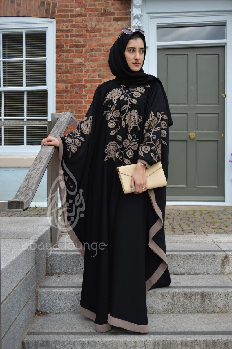 Black Batwing Style Abaya
